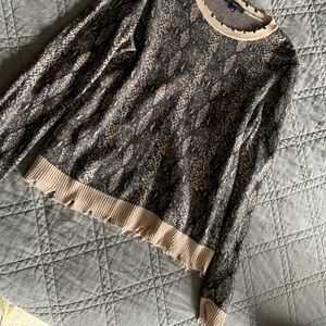 Snake-print sweater